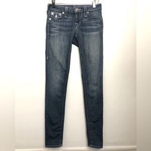 True Religion Women’s Skinny Jeans in Medium Denim Wash